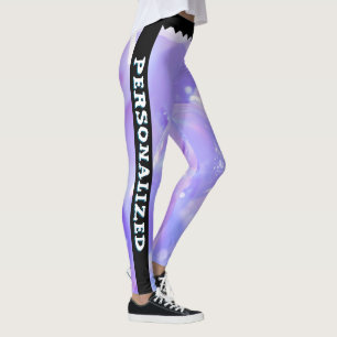 Lavendel-Kristall-Glow-Leggings Leggings