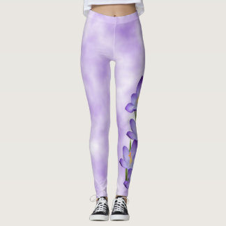 Lavendel-Krokus-Blumen-Leggings Leggings