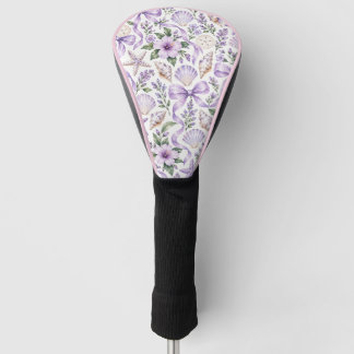 Lavendel-Küstencoquette-Golfkopfabdeckung Golf Headcover