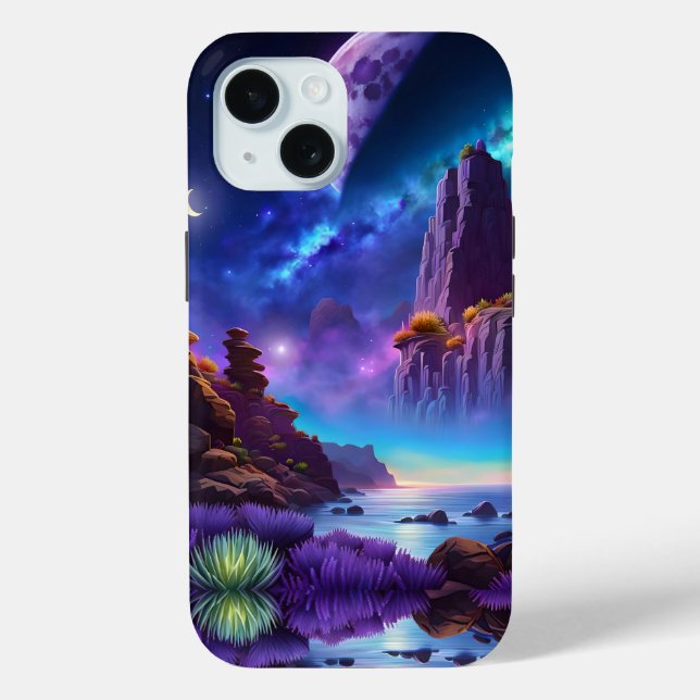 Lavendel Landscape Fantasy Case-Mate iPhone Hülle (Rückseite)