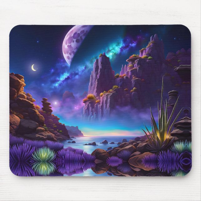 Lavendel Landscape Fantasy Mousepad (Vorne)