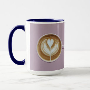Lavendel-Latte-Kooperationskunst Herz-Kombitasse Tasse