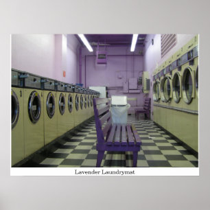 Lavendel Laundrymat Poster
