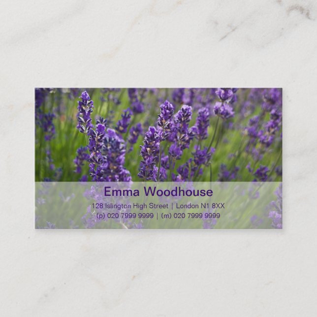 Lavendel | Lavendel Visitenkarte (Vorderseite)