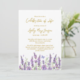 Lavendel Lebensfeier Beerdigungseinladung Einladung