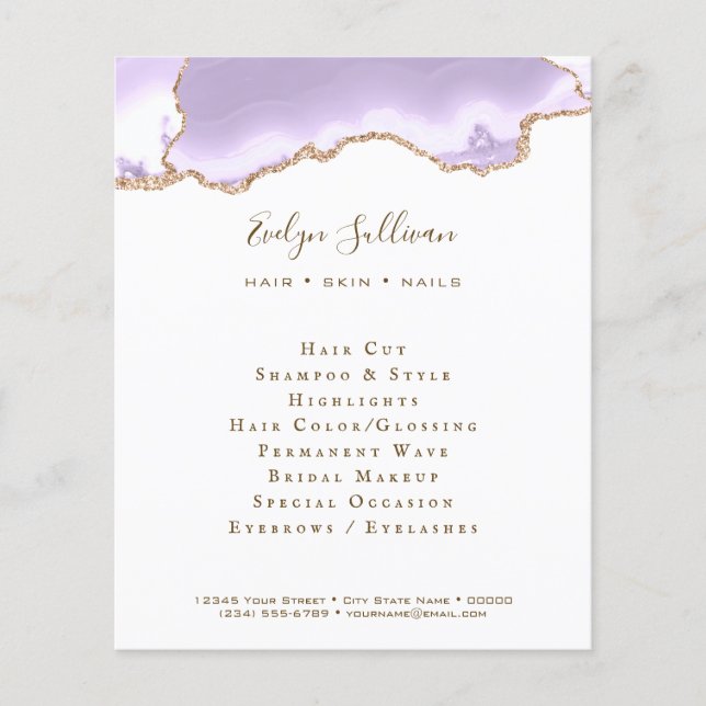 Lavendel lila agate Flyer (Vorne)