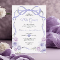 Lavendel Lila Blumenrahmen Silver Mis Quince