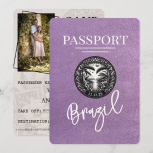 Lavendel Lila Brasilien-Pass Save the Date