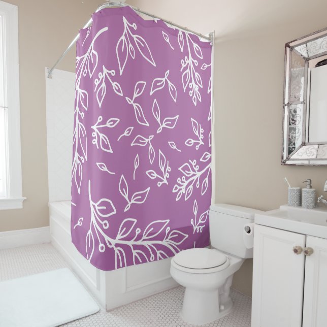 Lavendel lila floral duschvorhang (Beispiel)