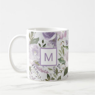 Lavendel Lila Floral Rose Kaffeetasse