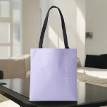 Lavendel Lila Girly Script Monogram Modern<br><div class="desc">Lavender Lila Elegant Fügen Sie Ihren eigenen Namen Monogram Book Bag. Diese Büchertasche kann auf Ihren Vor- und Vornamen angepasst werden und als Geschenk für Weihnachten,  Geburtstag,  Brautparty oder Hochzeit.</div>