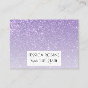 Lavendel Lila Glitzer Gradient Visitenkarte
