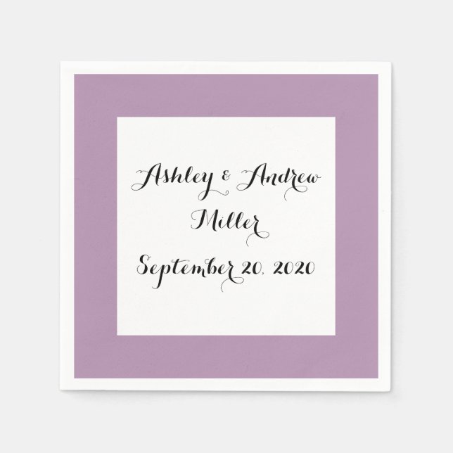 Lavendel Lila High End Solid Color Serviette (Vorderseite)