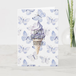 Lavendel Lila Ice Creme Cones Birthday Karte