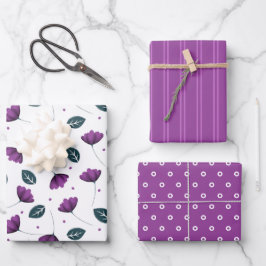 Lavendel Lila Lilac Floral Blume Geschenkpapier Set