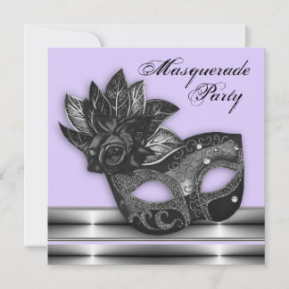 Lavendel Lila Masquerade Party Einladungen