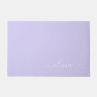 Lavendel Lila Modern Script Girly Monogram Name