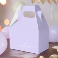 Lavendel Lila Modern Script Girly Monogram Name