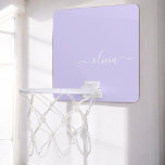 Lavendel Lila Modern Script Girly Monogram Name Mini Basketball Netz<br><div class="desc">Lavender Lila einfache Skript Monogram Name Mini Basketball Hoop. Das macht den perfekten 16 Geburtstag,  Hochzeit,  Brautparty,  Jubiläum,  Babydusche oder Junggeselinnen-Abschied Geschenk für jemanden,  der Lieben glamourösen Luxus und schicke Stile.</div>