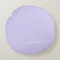 Lavendel Lila Modern Script Girly Monogram Name