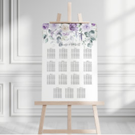 Lavendel Lila Peonies Weiße Rosen Seekarte Poster
