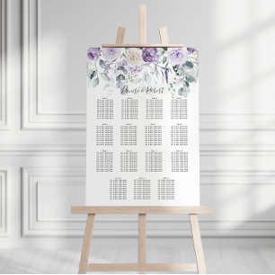 Lavendel Lila Peonies Weiße Rosen Seekarte Poster