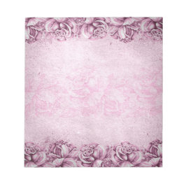 Lavendel Lila rosa Vintage Rose Bläschen Notizblock