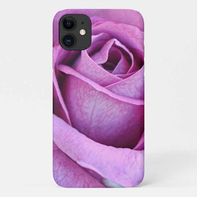 Lavendel Lila Rose Petals Art Phone Case (Rückseite)