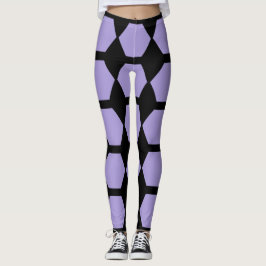 Lavendel lila Wabenkraut hexagon geometrisch Leggings
