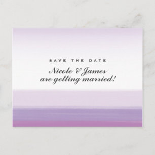 Lavendel Lila Wasserfarbe Save the Date Postkarte
