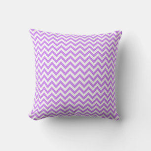 Lavendel Lila White Zickzack Design Wohngestaltung Kissen