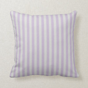 Lavendel Lilac Lila und graue Streifen Kissen