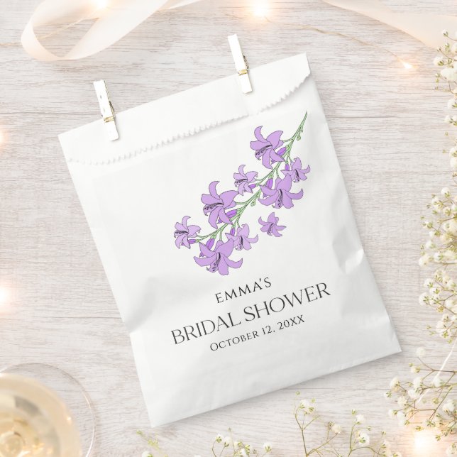 Lavendel Lily Vine Brautparty Fevor Bags Geschenktütchen (Ausgeschnitten)