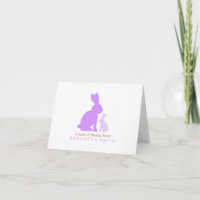 Lavendel-Mama und Baby-Kaninchen danken Ihnen