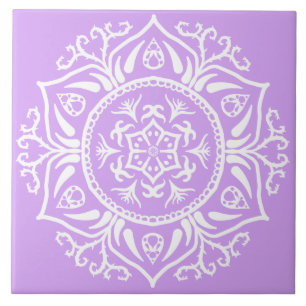 Lavendel-Mandala Fliese