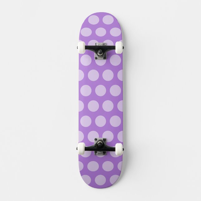 Lavendel marokkanische Dots Skateboard (Vorderseite)