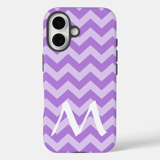 Lavendel marokkanische Moods Chevrons mit Monogram Case-Mate iPhone Hülle (Rückseite)