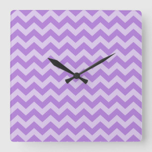 Lavendel marokkanische Moods Chevrons Quadratische Wanduhr