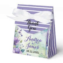 Lavendel & Meeresgrün 3"b x 1,5"t x 3,25"h Hochzei