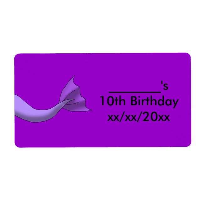 Lavendel Mermaid Schwanz Wein oder Wasser Flasche  (Vorne)