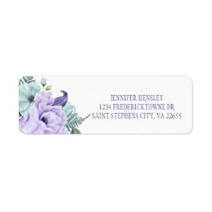 Lavendel Mint Lila Peonies Rücksendeadresse 
