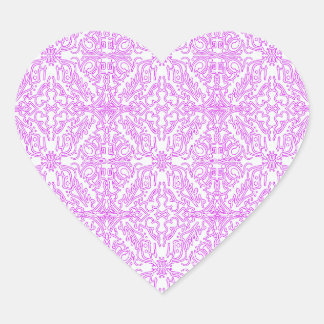 Lavendel-Minz-Mandala-Aufkleber Herz-Aufkleber