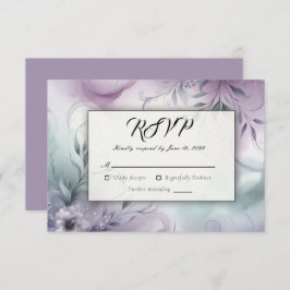 Lavendel-Mist und Wasserfarbenflüster RSVP Karte