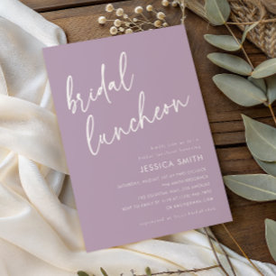 Lavendel Moderne Boho Hochzeits-Lunchparty Einladung