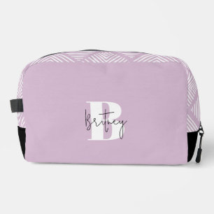 Lavendel Modernes Minimalistisches Mit Monogramm Waschbeutel