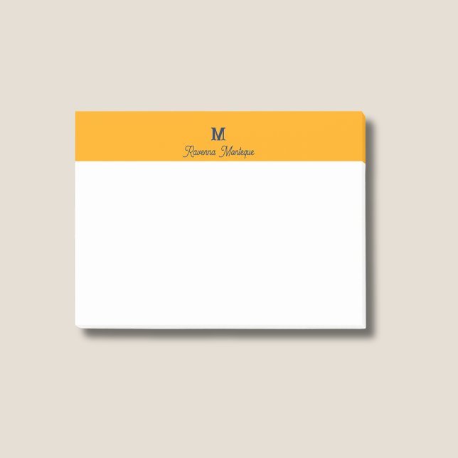 Lavendel modernes personalisierter Name Buchstabe  Post-it Klebezettel (Von Creator hochgeladen)