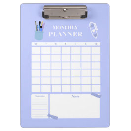 Lavendel-Monatsplaner-Layout-Kunst Klemmbrett