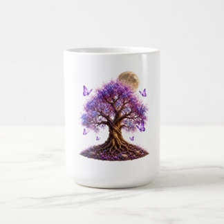 Lavendel-Mond-Baum-Klassischer Becher Kaffeetasse