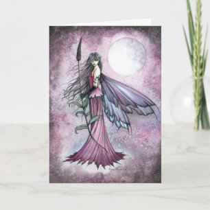Lavendel-Mond-Mystische-Fantasie-Feengestaltung Karte