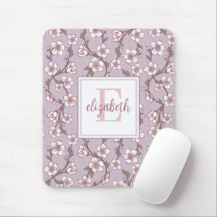 Lavendel-Monogramm-Maus-Pad Mousepad